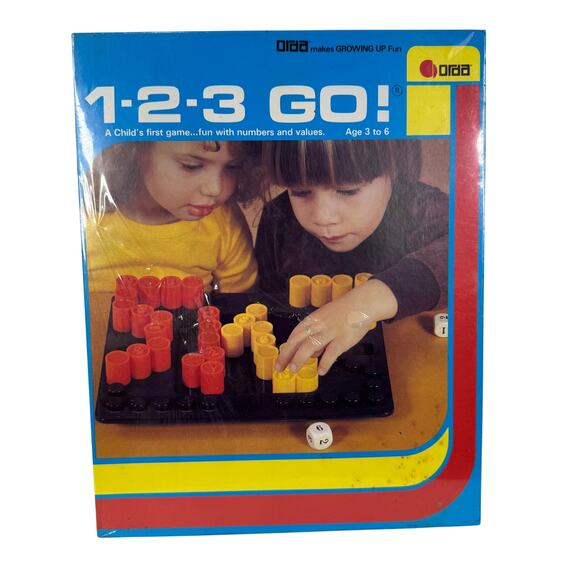 VTG 1 2 3 Go Board Game 1979 Orda Industries Ages 3-6 Learn Numbers & Values NEW - Picture 1 of 5